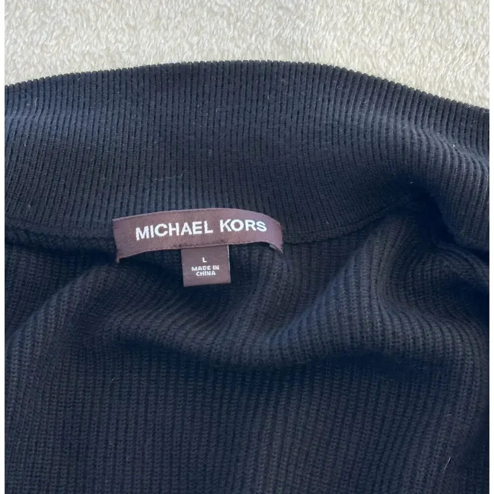 Michael Kors Extra merino wool sweater‎ front zipper men size L